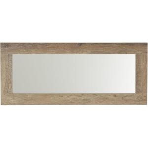 Household Essentials Walnut Rectangle Mirror Wall Décor(Ashwood)