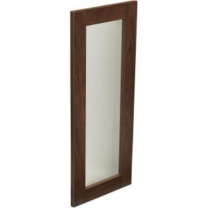 Household Essentials Walnut Rectangle Mirror Wall Décor(Mid Century Walnut)