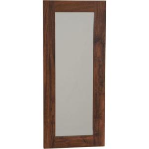 Household Essentials Walnut Rectangle Mirror Wall Décor(Rustic Hickory)