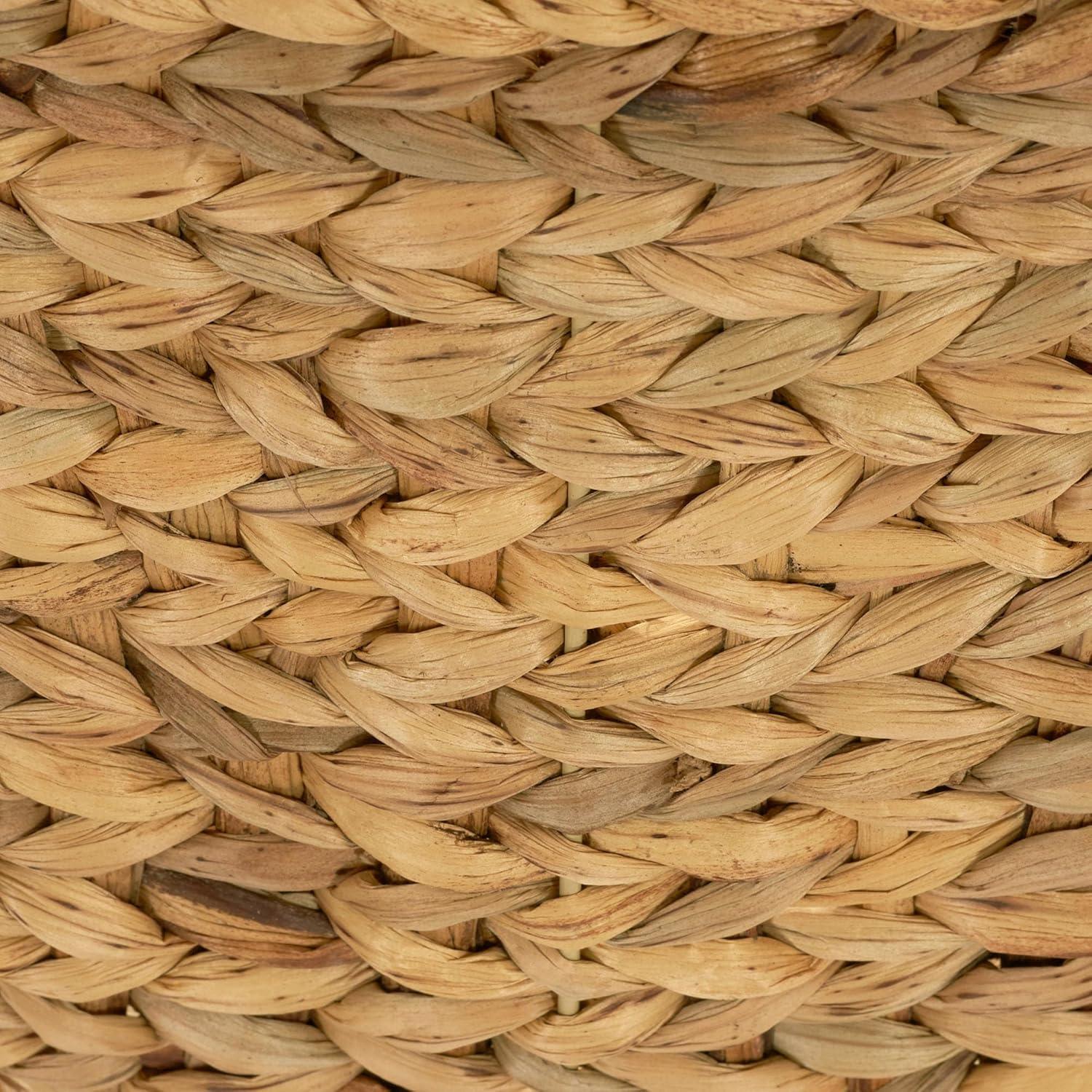 image:imageHousehold Essentials Large Rectangular Floor Storage Basket with Braided Handles Light BrownRound
