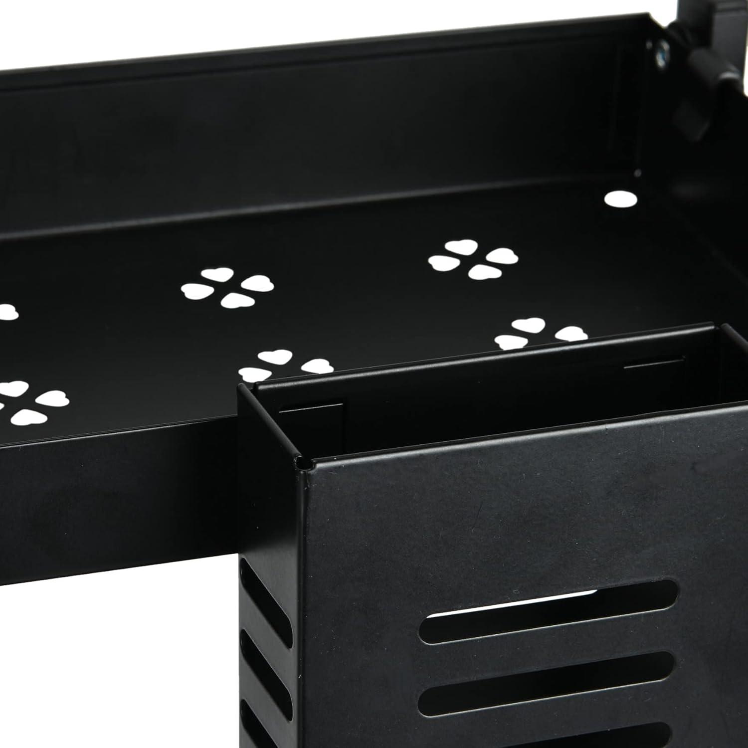 image:imageHousehold Essentials Metal 2Tier Countertop Caddy Black 1425 in L x 12 in H14 Wide