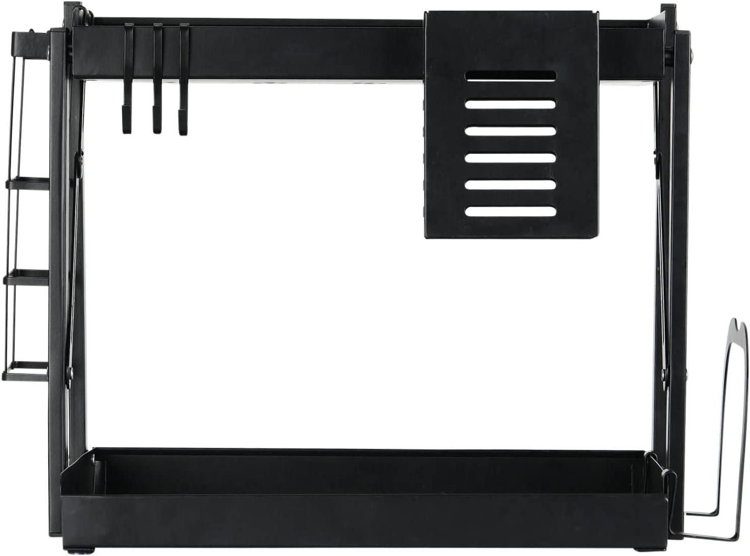 image:imageHousehold Essentials Metal 2Tier Countertop Caddy Black 1425 in L x 12 in H14 Wide