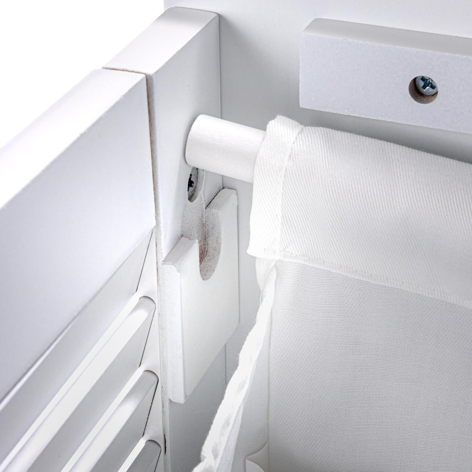 image:imageHousehold Essentials Single Load Hamper Cabinet Seat White