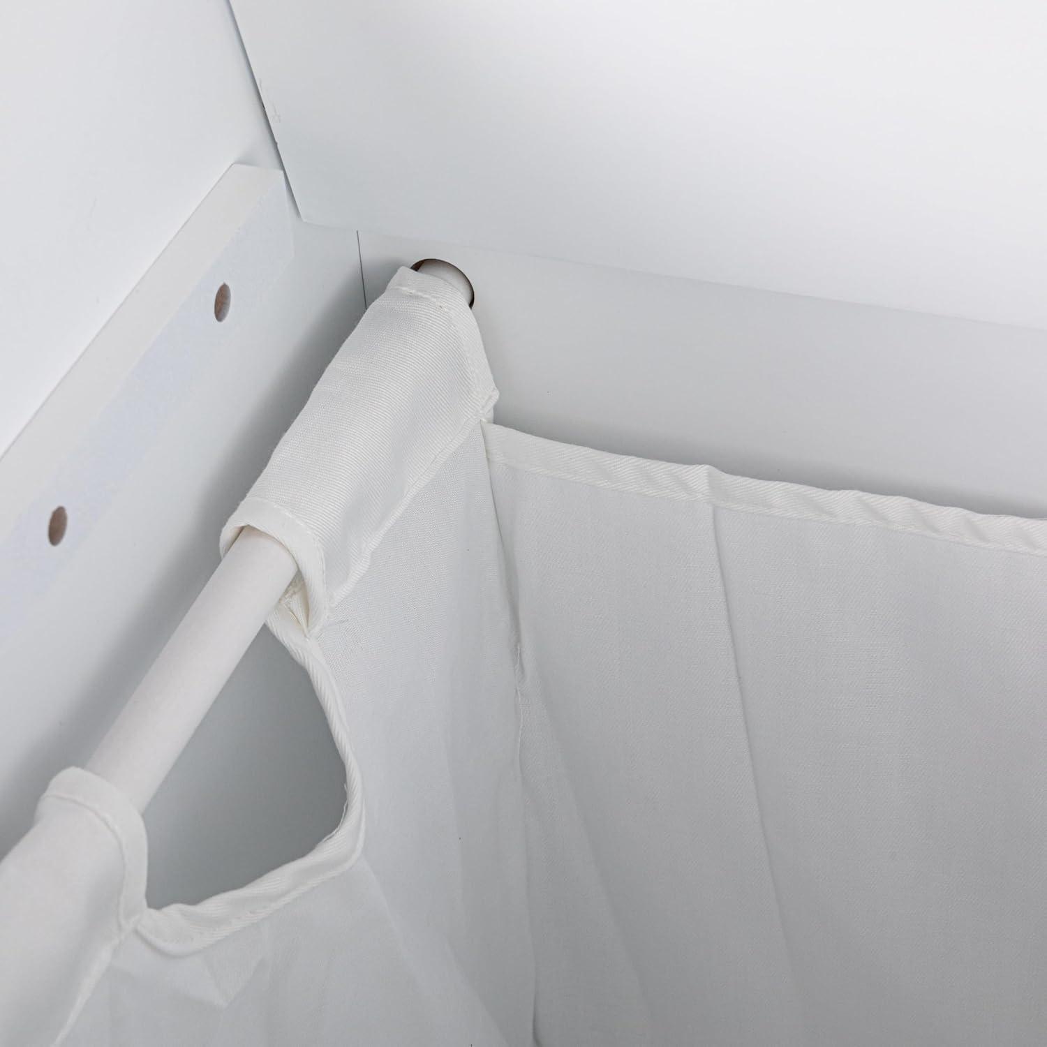 image:imageHousehold Essentials Single Load Hamper Cabinet Seat White