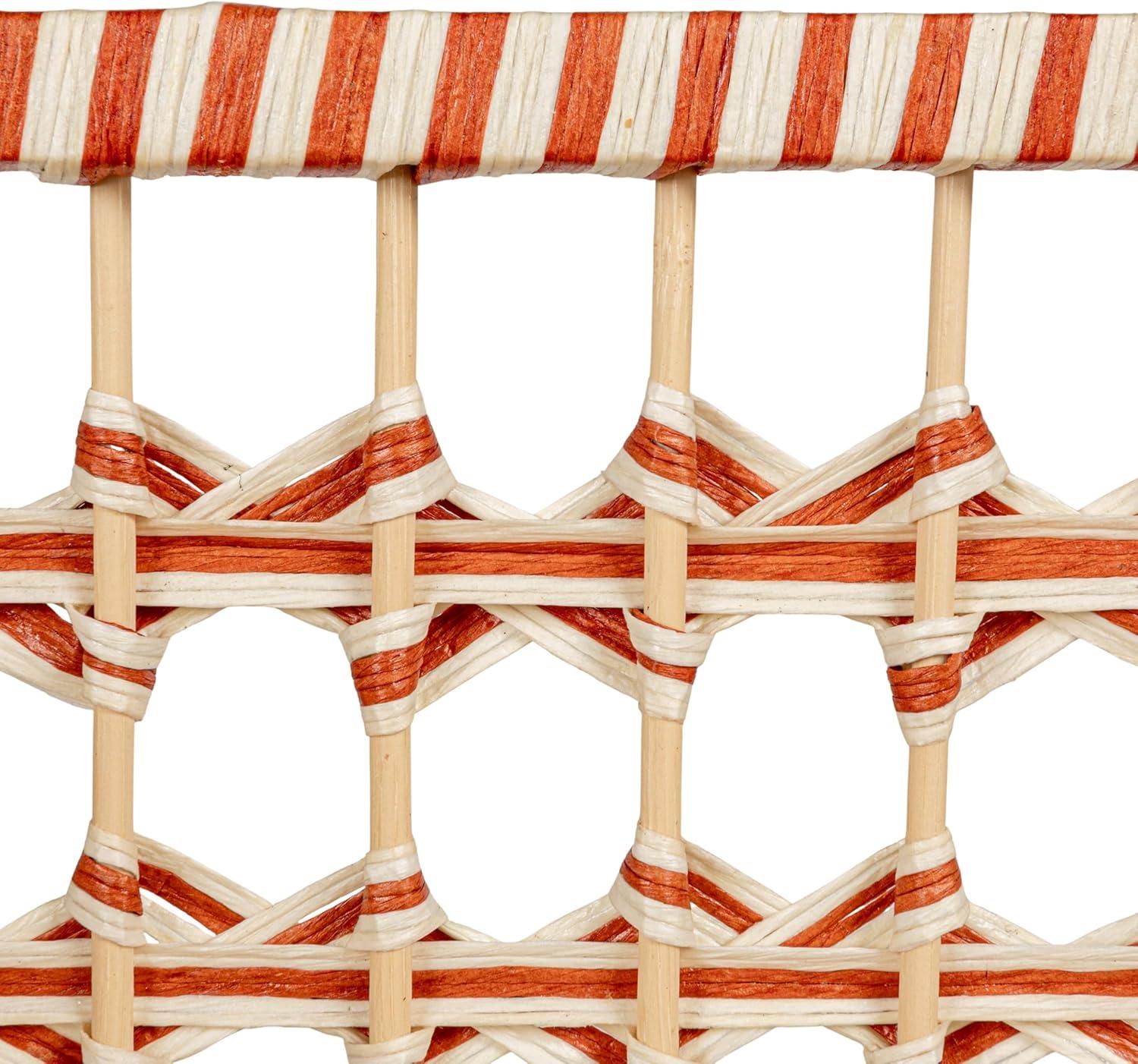 image:imageHousehold Essentials Woven Accent Shelf Cream and White Paper RattanCream