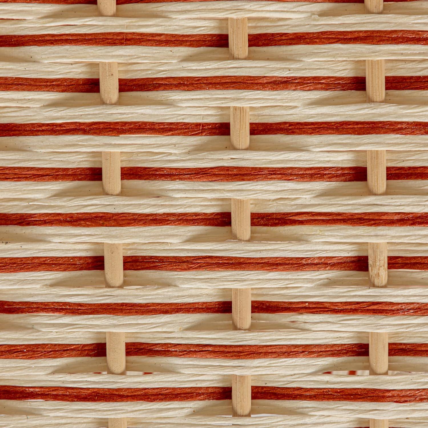 image:imageHousehold Essentials Woven Accent Shelf Cream and White Paper RattanCream