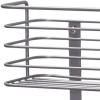 Household Essentials 1228-1 Double Basket Door Mount Cabinet Organizer | Mounts to Solid Cabinet Doors or Wall(Nickel Powder Finish)