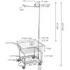 Household Essentials 6028-1 Rolling Laundry Cart with Hanging Bar – Chrome Finish, STORAGE, Metallic
