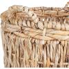 Household Essentials Brown Tall Round Wicker Storage Basket(Natural Banana Leaf)