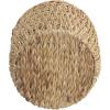 Household Essentials Brown Tall Round Wicker Storage Basket(Natural Water Hyacinth)