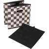 Household Essentials Fabric Storage Bins 6 Piece Set, Checkerboard White and Black(11” L x 11” W x 11” H (Pack of 6))