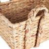 Household Essentials Large Rectangular Floor Storage Basket with Braided Handles, Light Brown(Rectangular)
