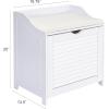 Household Essentials Single Load Hamper Cabinet Seat, White