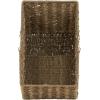 Household Essentials Wicker Stair Basket with Handles, Handwoven Seagrass, Natural(Seagrass)