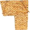 Household Essentials Wicker Stair Basket with Handles, Handwoven Seagrass, Natural(Water Hyacinth)
