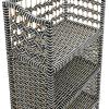 Household Essentials Woven Accent Shelf Cream and White Paper Rattan(Black)