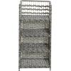 Household Essentials Woven Accent Shelf Cream and White Paper Rattan(Black)