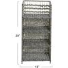 Household Essentials Woven Accent Shelf Cream and White Paper Rattan(Black)