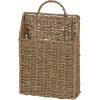 Rectangular Wicker Hanging Baskets, Set of 2, Small and Large, Handwoven Seagrass, Durable Metal Wire Frame, Multipurpose and Contemporary, Perfect for Organizing Newspapers, Mail and More, Natural