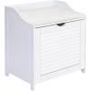 Household Essentials Single Load Hamper Cabinet Seat, White