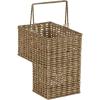 Household Essentials Wicker Stair Basket with Handles, Handwoven Seagrass, Natural(Seagrass)