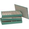 Household Essentials 3-Tier Jewelry Tray, Sturdy Chipboard With Polyester Linen Wrap, Polyester Felt Lining, Many Compartments for Easy Jewelry Access, Stackable, Stylish and Functional, Seafoam Green(Teal)