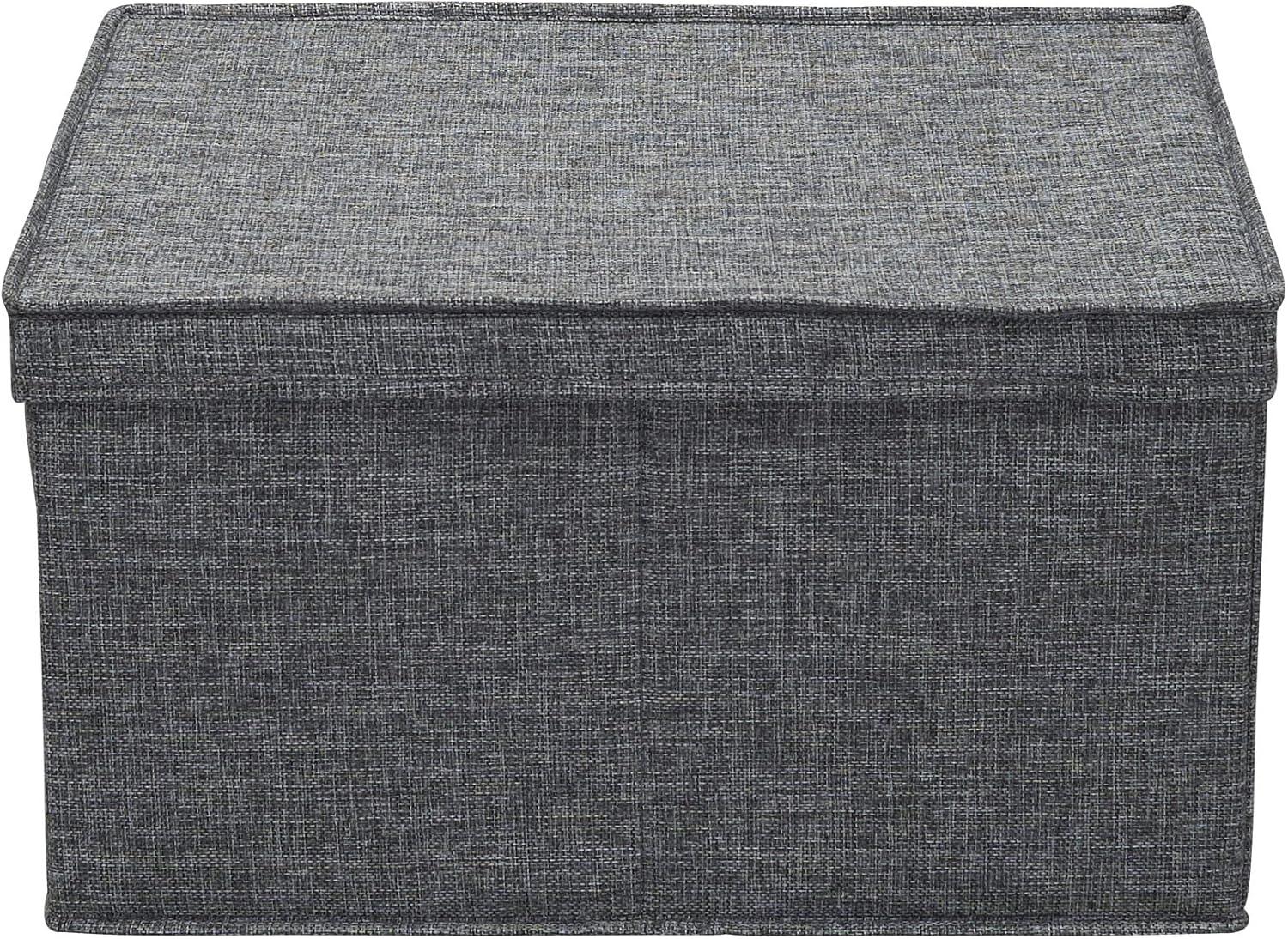 image:imageHousehold Essentials Jumbo Fabric Storage Bins 2 Pack CreamGraphite