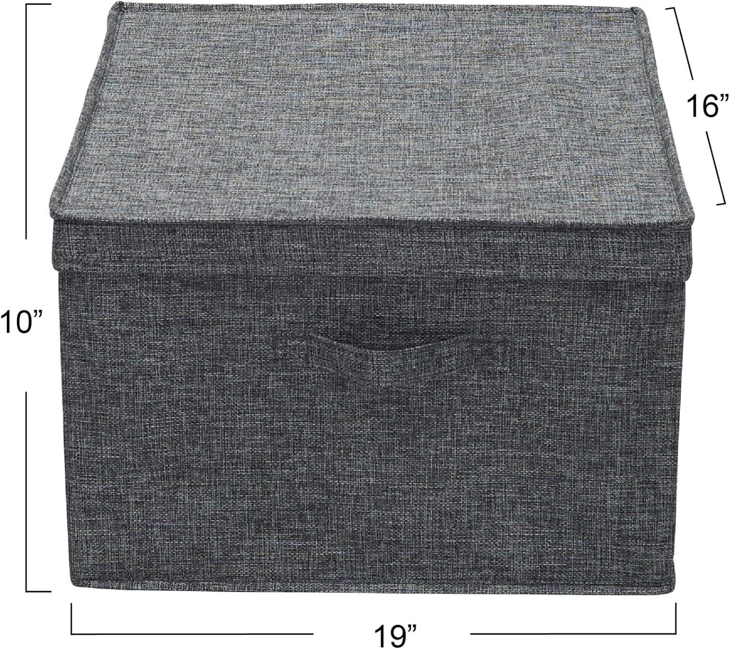image:imageHousehold Essentials Jumbo Fabric Storage Bins 2 Pack CreamGraphite