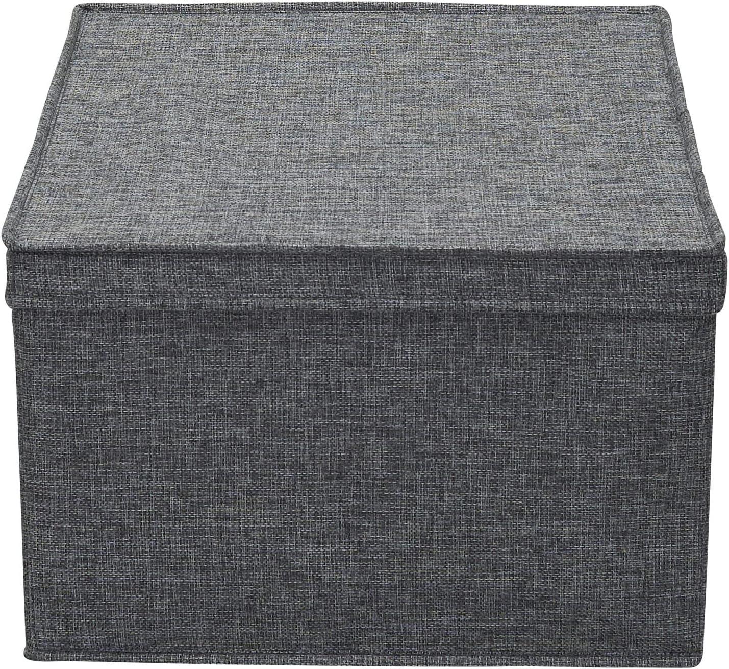 image:imageHousehold Essentials Jumbo Fabric Storage Bins 2 Pack CreamGraphite