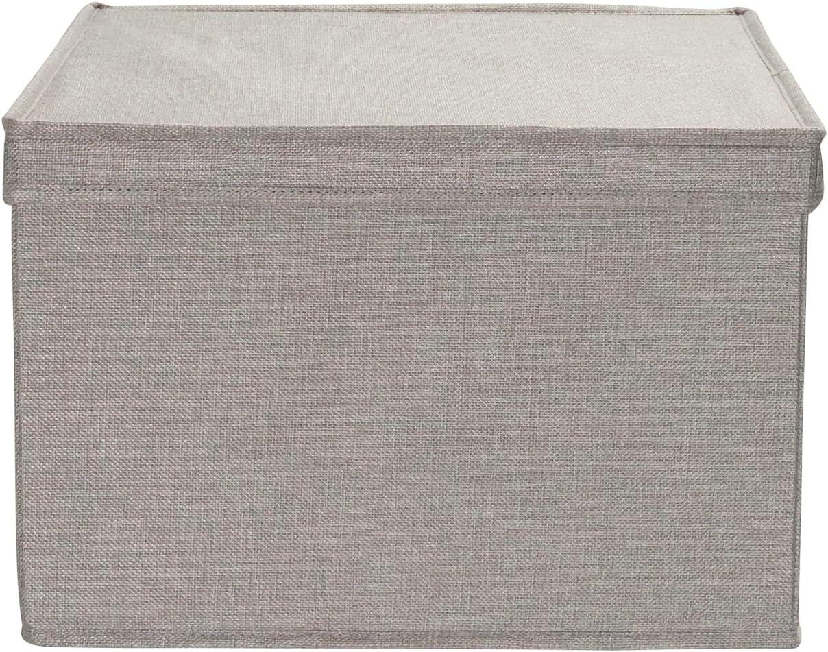 image:imageHousehold Essentials Jumbo Fabric Storage Bins 2 Pack CreamGrey