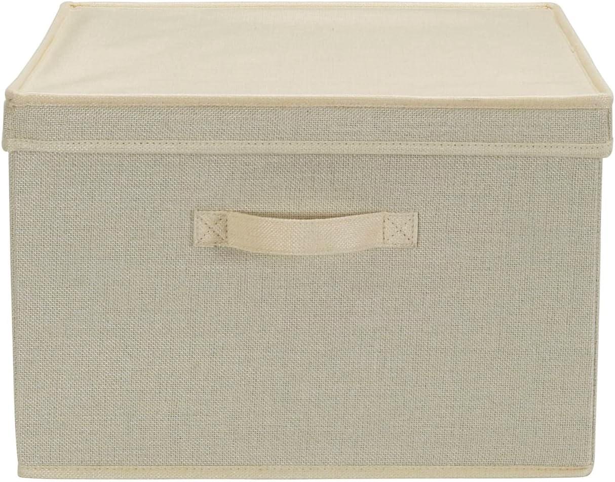 image:imageHousehold Essentials Jumbo Fabric Storage Bins 2 Pack CreamNatural
