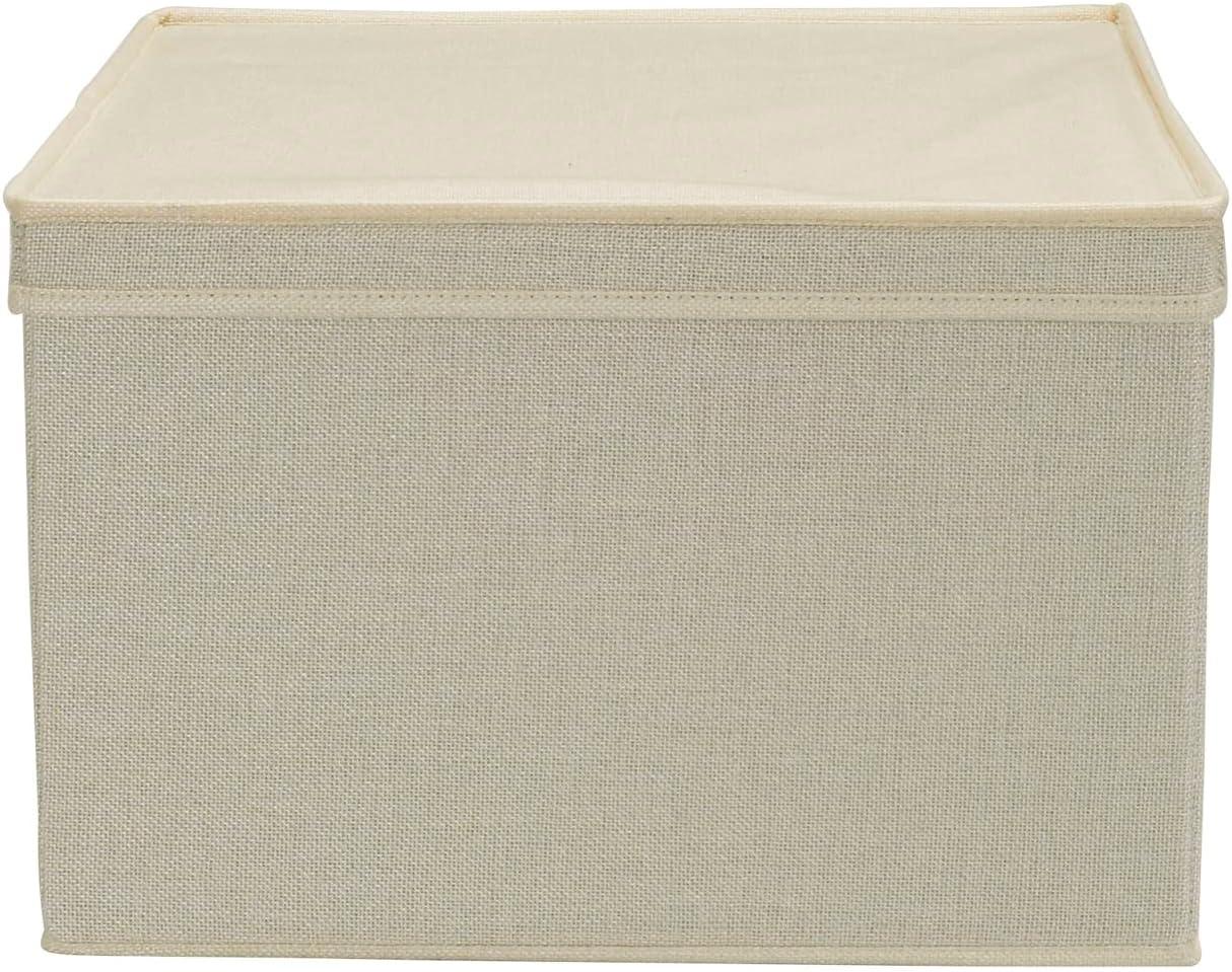 image:imageHousehold Essentials Jumbo Fabric Storage Bins 2 Pack CreamNatural