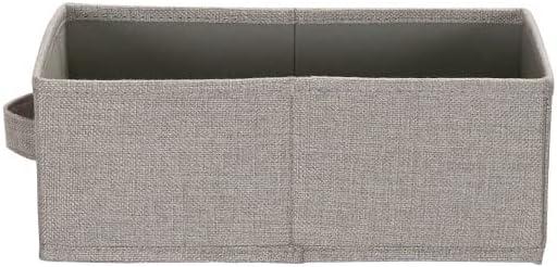 image:imageHousehold Essentials Narrow Closet Organizer Drawers 2 Pack Luxe Breathable Poly Linen Convenient Front Handle Perfect for Hanging Closet OrganizersSilver