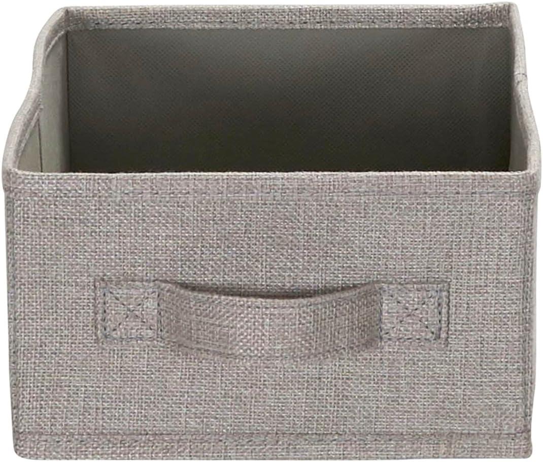 image:imageHousehold Essentials Narrow Closet Organizer Drawers 2 Pack Luxe Breathable Poly Linen Convenient Front Handle Perfect for Hanging Closet OrganizersSilver
