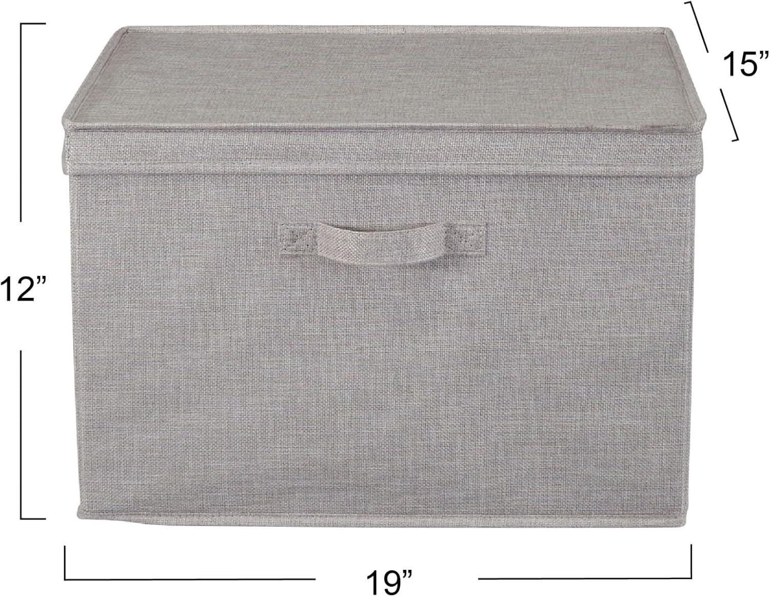 image:imageHousehold Essentials Silver Wide KD Storage Lid Box