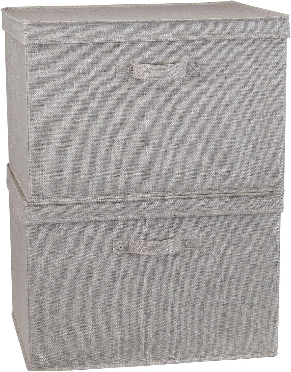image:imageHousehold Essentials Silver Wide KD Storage Lid Box