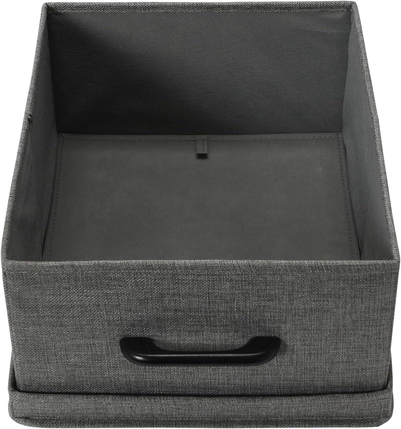 image:imageHousehold Essentials Stacking Storage Boxes with Laminate Top Set of 2 Ashwood