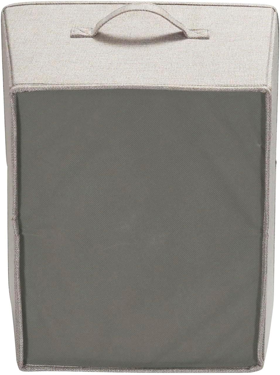 image:imageHousehold Essentials Tapered Fabric HardSided Storage Bins with Cloth Handles Set of 2 DenimGray