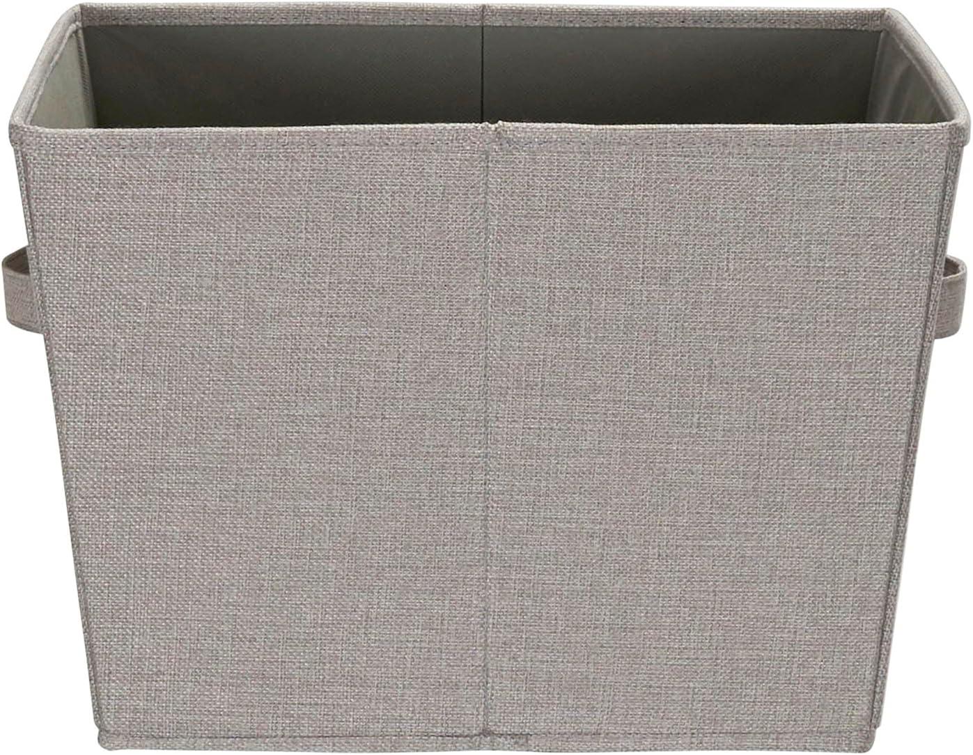 image:imageHousehold Essentials Tapered Fabric HardSided Storage Bins with Cloth Handles Set of 2 DenimGray
