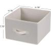 Household Essentials 311306 Set of 2 Drawers for Hanging Shelf Closet Organizers | Natural Canvas Fabric Bin with Handle