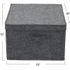 Household Essentials Jumbo Fabric Storage Bins 2 Pack, Cream(Graphite)