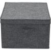 Household Essentials Jumbo Fabric Storage Bins 2 Pack, Cream(Graphite)