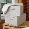 Household Essentials Jumbo Fabric Storage Bins 2 Pack, Cream(Grey)