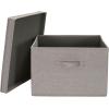 Household Essentials Jumbo Fabric Storage Bins 2 Pack, Cream(Grey)