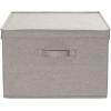 Household Essentials Jumbo Fabric Storage Bins 2 Pack, Cream(Grey)
