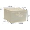 Household Essentials Jumbo Fabric Storage Bins 2 Pack, Cream(Natural)