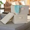 Household Essentials Jumbo Fabric Storage Bins 2 Pack, Cream(Natural)