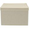 Household Essentials Jumbo Fabric Storage Bins 2 Pack, Cream(Natural)