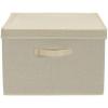 Household Essentials Jumbo Fabric Storage Bins 2 Pack, Cream(Natural)