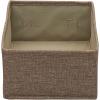 Household Essentials Narrow Closet Organizer Drawers 2 Pack, Luxe Breathable Poly Linen, Convenient Front Handle, Perfect for Hanging Closet Organizers(Latte)